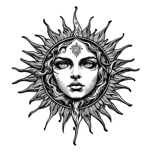 The Sun Tarot Gothic