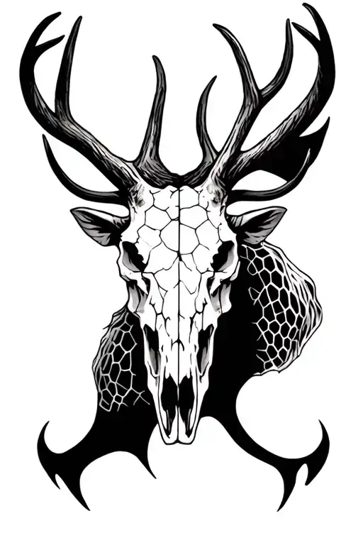 Elk Skull Honeycomb Sleeve
