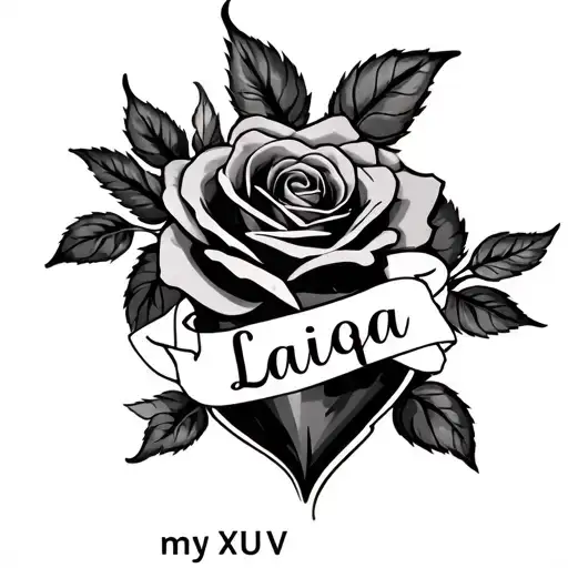Rose And Name Laiqa In The Heart With My Xuv