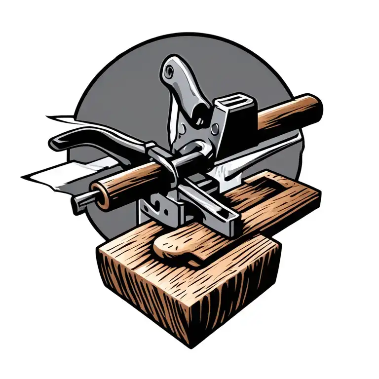 Woodworking Design With Hand Plane And Chisels