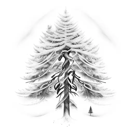 Pine Tree With Snake
