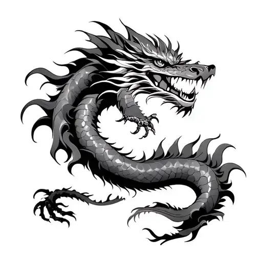 A Easy To Draw Japanese Dragon