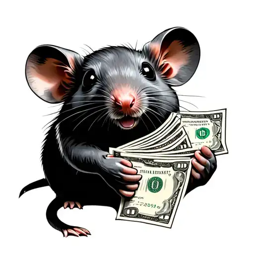 Rat Holding Money