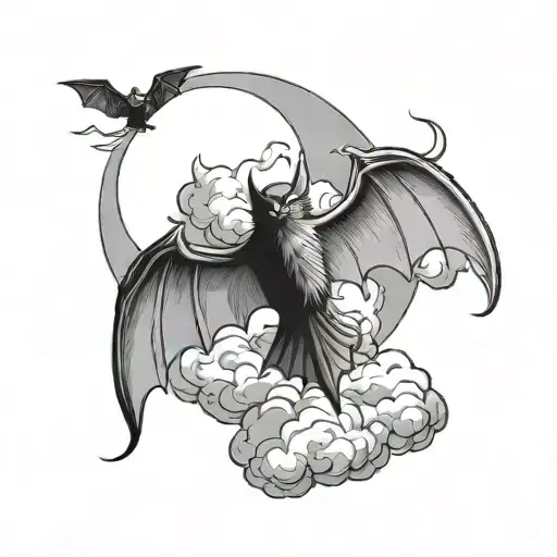 Cloud Lighting Bats Cross