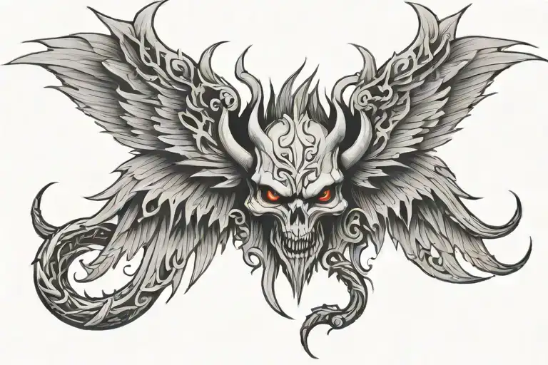 Wing Demon Wing Tattoo For Forearm