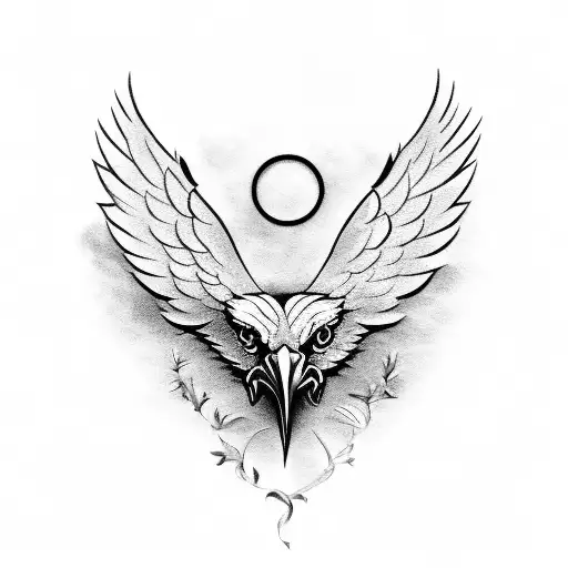 Fleur De Lis Outline And Golden Eagle