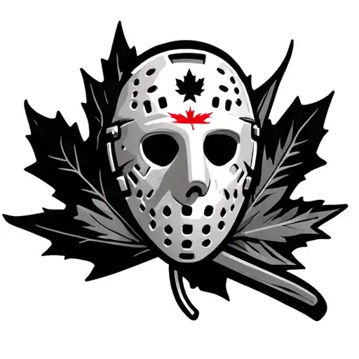 Canadian Leaf Hockey Goal Mask