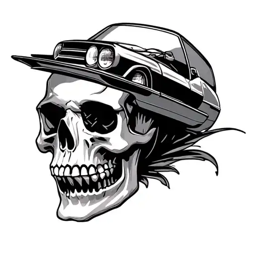 Skull And Camaro