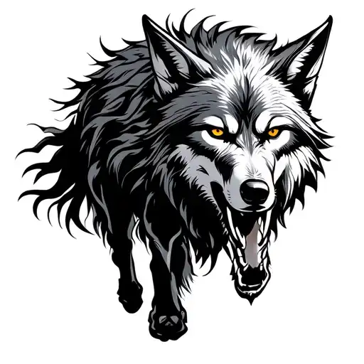 Wolf Running Willow Viking