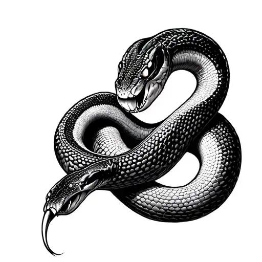 Big Long Snake On Hand