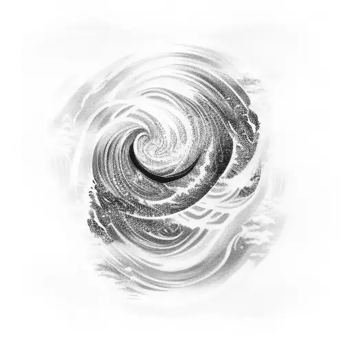 An Ocean Wave Merging With A Starry Night Sky