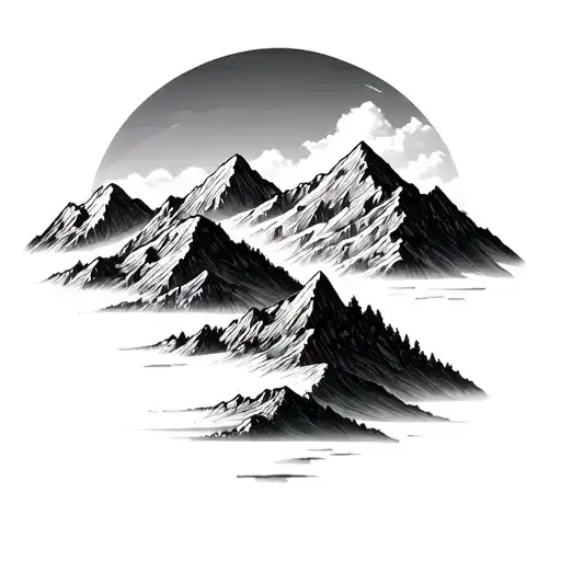 White Mountains Fine Line Mountain Range