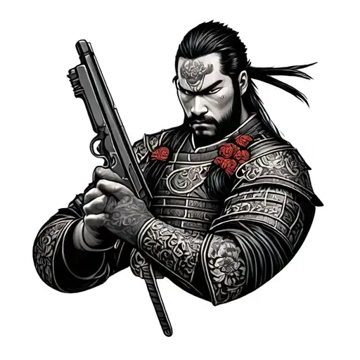 Samurai With Gun