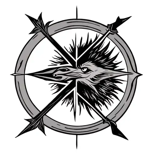 Simple Line Tattoo Designs For Sagittarius Symbol