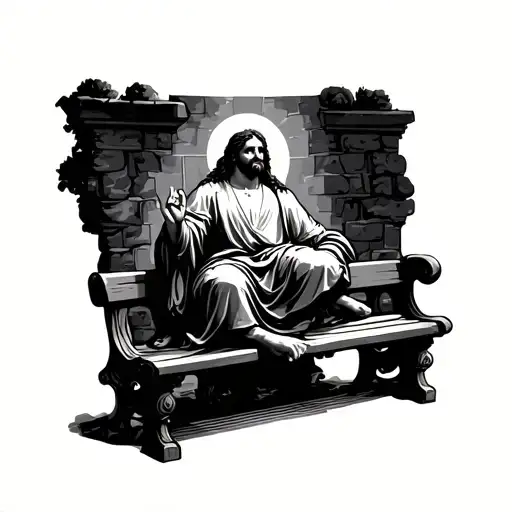 Jesus Spotting On Bench