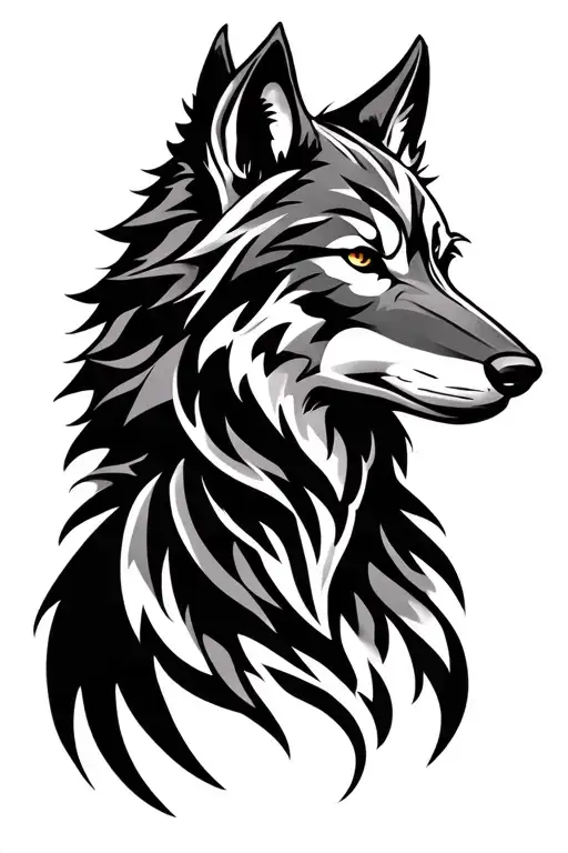 Wolf Tribal Shoulder