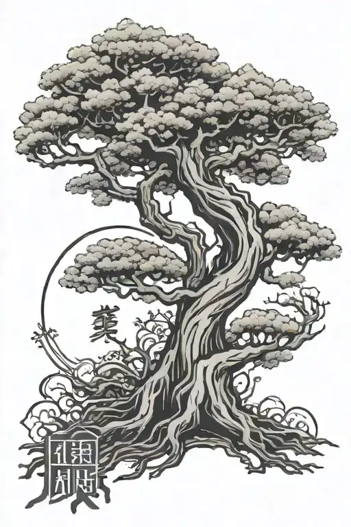 Poisen Tree Combined With Kanji Character