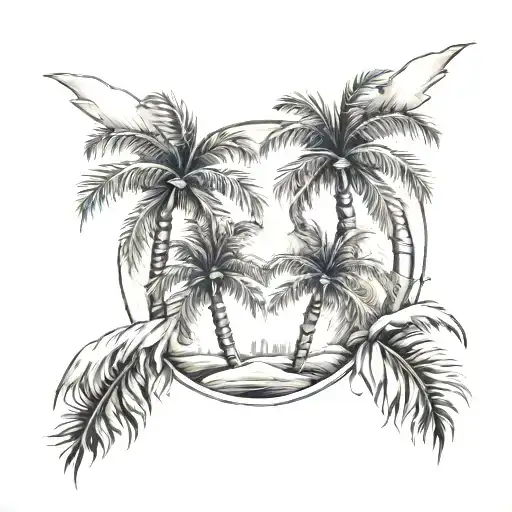 Mum Dad Dubai Palm Tree