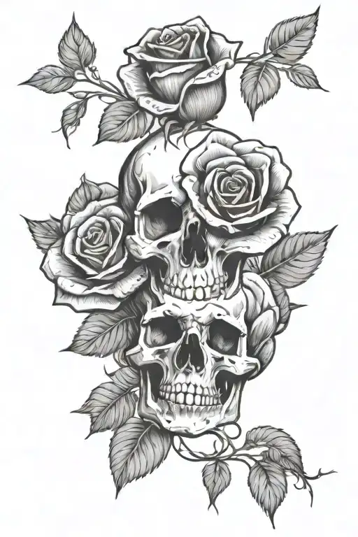 Skull And Rose