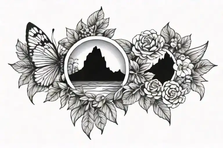 Bracelet Shaped Tattoo With Nature