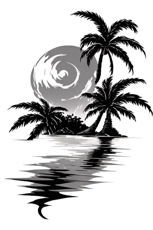 Florida Outline With Hurricane Approaching