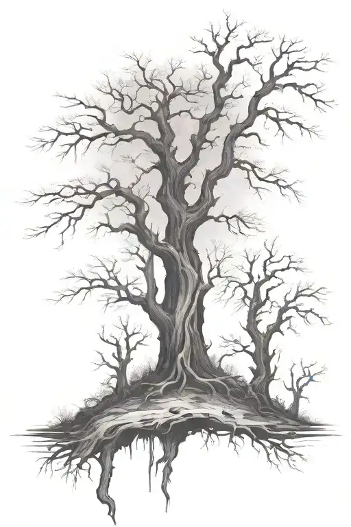 Dead Forest With Fog