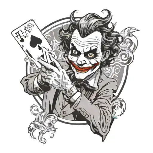 Joker Playing Card And Smokes And Holds A Liverpool Logo Qoute