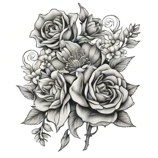 March May August September Birth Flower Bouquet