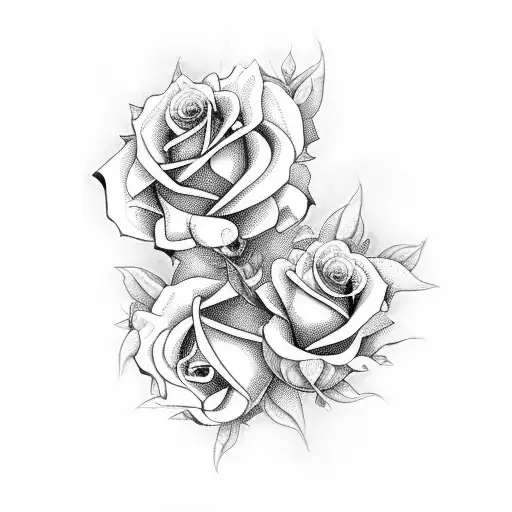 Yellow Roses With Skull Butterfly