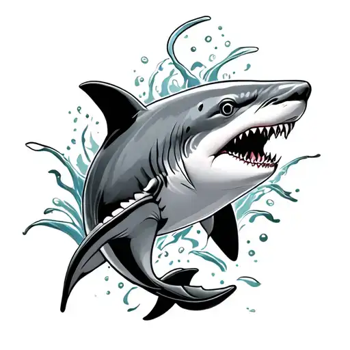 Shark And A Dolphine