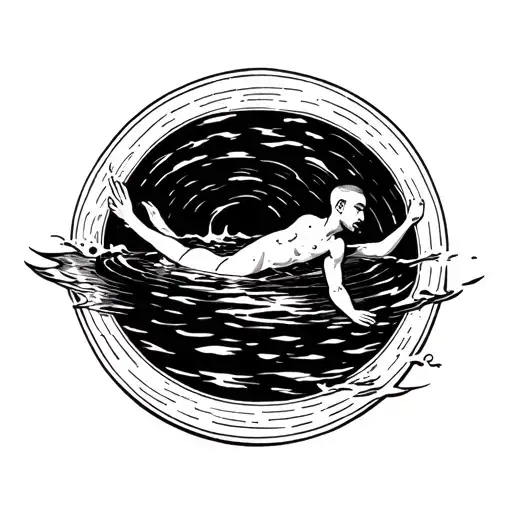 A Circle With Someone Swimming In It Inspired By Mac Miller