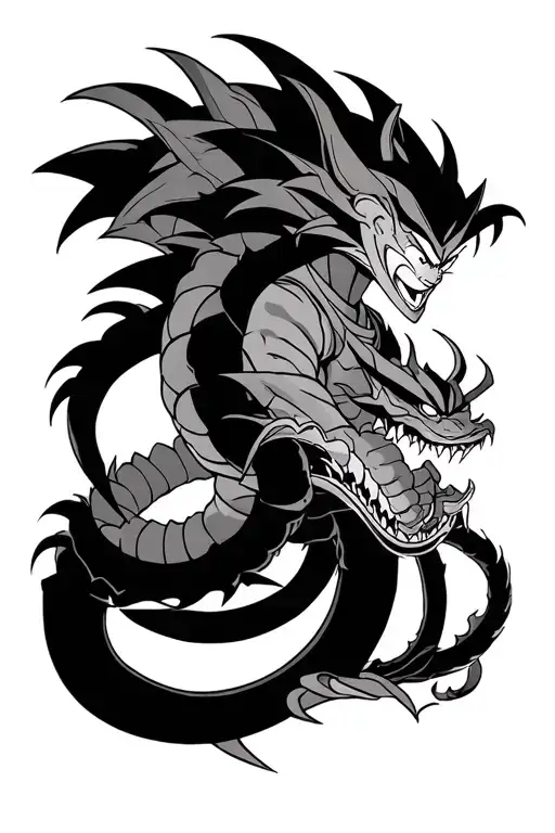 Goku And Shenron De Dragon Ball