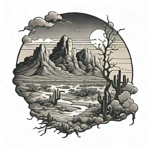 Spooky Desert Landscape