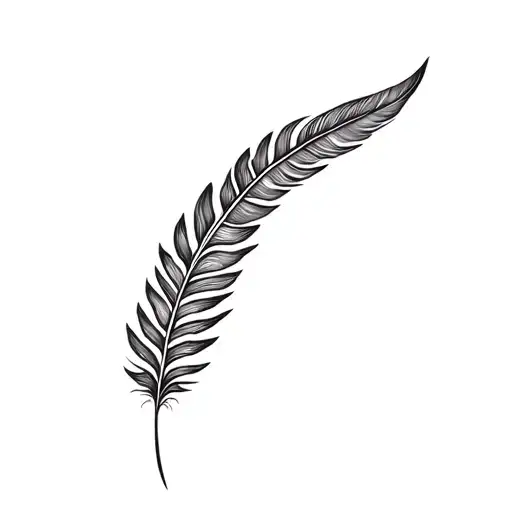 Silver Fern Feather Quill Scrawling