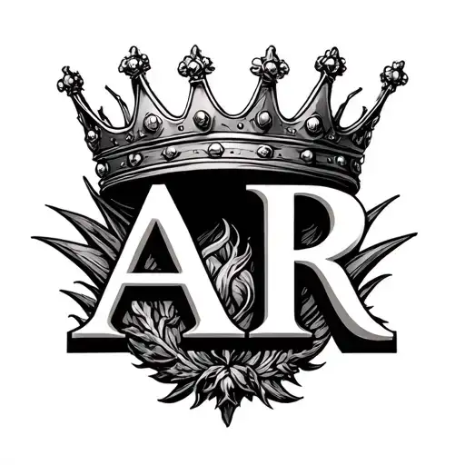 King's Crown And Ar Letter Joined Together