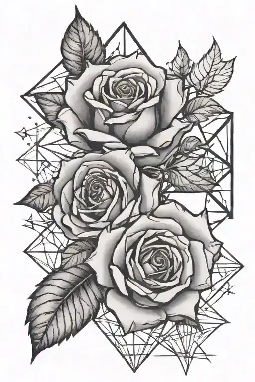 Rose And Geometrical Shapes