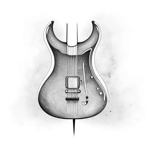 Neck Guitar Coming From The Skin