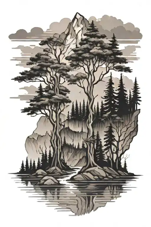 Trees River Mountain