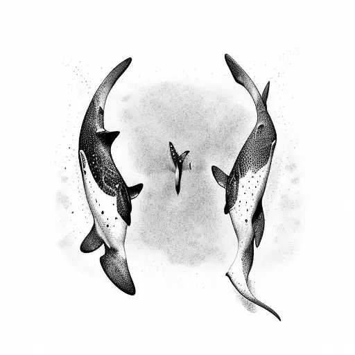 Orca And Whale Shark