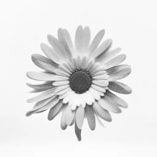 A Cloud-shaped Daisy Floating In The Air Surrounded By Silence