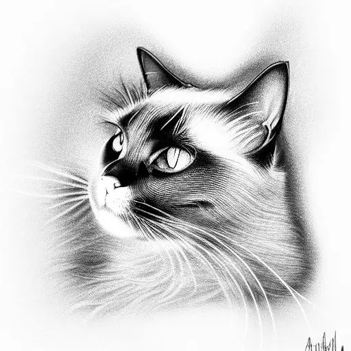 A Black Cat Stilized