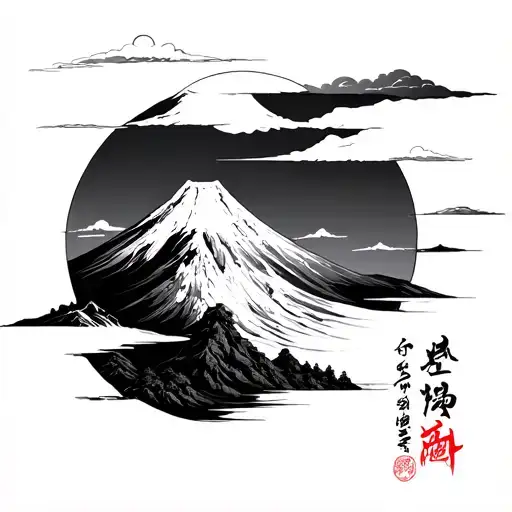 Mount Fuji Sun Clouds