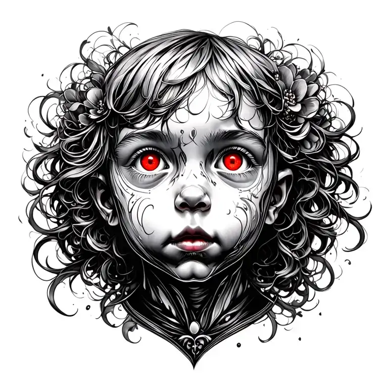 Glass Child With Red Eyes