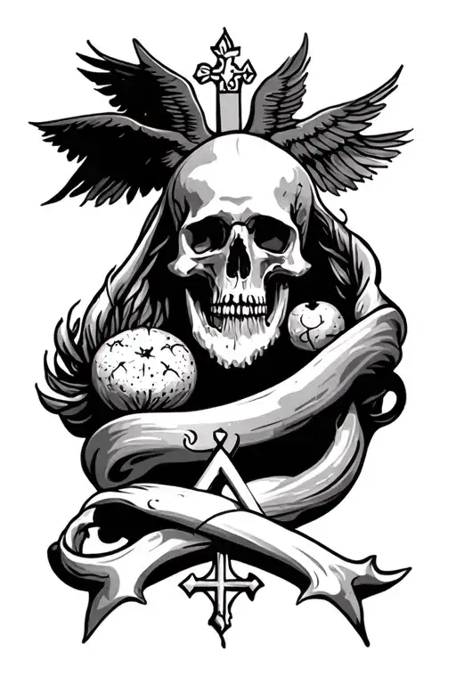 Christian Tattoo With A Lot Of Meanings And Symbols