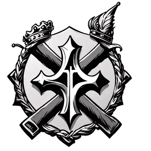 C With A Cross Crest Heraldry Crown