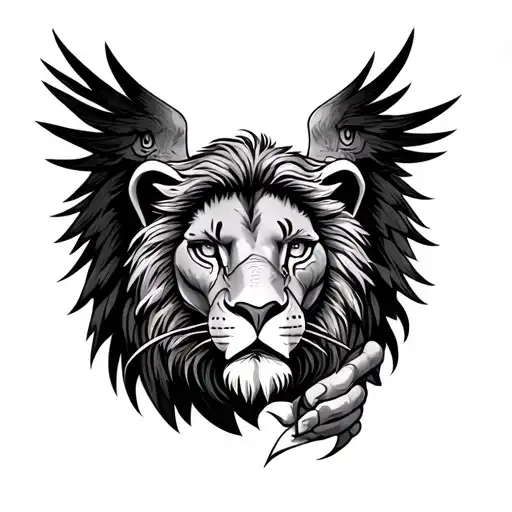 Timr Lion Eagle Folded Hands Full Sleeve