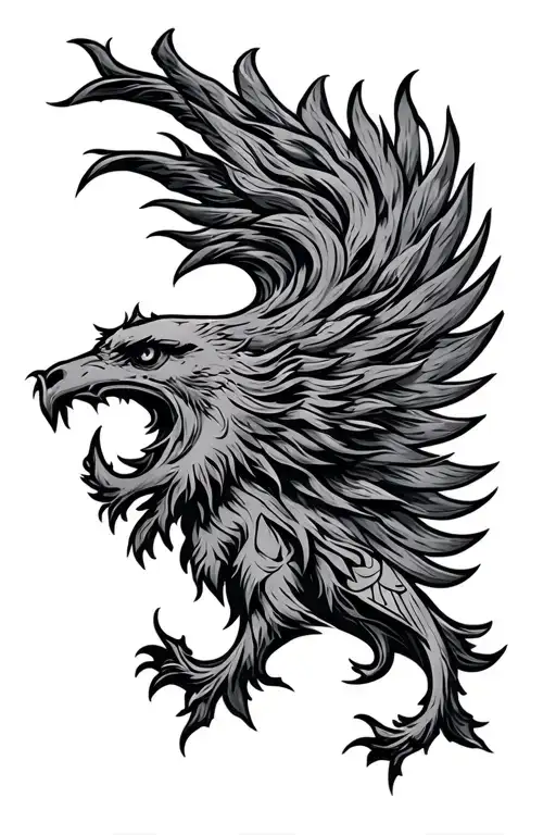 Black And Grey Tattoo Clan Crest