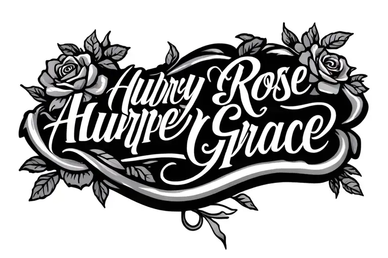 Aubrey Rose Harper Grace Script Lettering Style