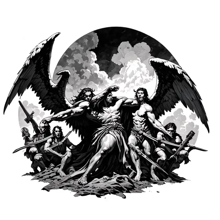 Angels Demons War Scene