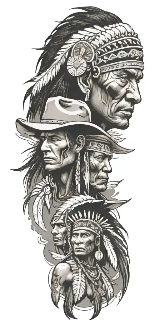 Cowboy And Native American